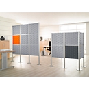 Cloison de séparation Silent Office, 2 éléments, H 1470 mm, gris clair