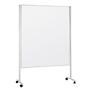 Cloison magnetoplan®, mobile, utilisable des deux côtés, l. 1500 x P 1200 mm, blanc, émaillé
