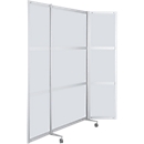 Cloison mobile, verre ESG transparent
