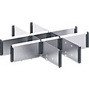 Cloisons bott verso, pour tiroirs, pour hauteur de façade 100/125 mm, L 525 x P 550 x H 77 mm, tôle d'acier