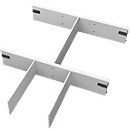 Cloisons de séparation CLUBWORK, trame ajustable, pour caisson mobile, gris clair