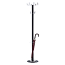 Coat rack meet by Paperflow Easycloth D, steel, 12 hooks, 6-way umbrella holder, Ø 350 x H 1750 mm