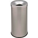 Cocorito Litter Bin, fire-resistant, capacity 50 l, with lid, silver