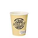 Coffee to go bekers Papstar Pure Joy, wegwerp, 0,2 l, Ø 80 x H 92 mm, FSC®-gecertificeerd karton, crèmekleurig, 50 st.