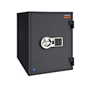 Coffre-fort Salvus Venezia 75 EL, résistance au feu LFS 60P selon la norme EN 15659, niveau de sécurité S 2, serrure électronique, 1 étagère et 1 tiroir coulissant, L 485 x P 450 x H 792 mm, gris graphite RAL 7024