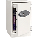 Coffret de protection incendie FS 0442, serrure à clé, L 520 x P 520 x H 820 mm, acier, blanc signalisation RAL 9003