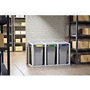 Colectores de residuos reciclables Hailo ProfiLine Öko XL, módulo básico, volumen 38 l, con cubo interior, L 395 x A 355 x H 560 mm, plástico, gris