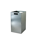 Collecteur de déchets, capacité 87 l, avec seau intérieur, acier galvanisé, L 340 x P 380 x H 900 mm, blanc