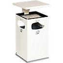 Combi-asbak B42, met dak, incl. binnenwerk, wit