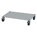 Complément mobile pour armoire à tiroirs Bedrunka+Hirth avec L 530 mm, 4 x roues pivotantes &amp; poignée de poussée, sans plateau acier, L 530 x P 500 x H 150 mm, aluminium