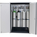 Compressed gas cylinder cabinet G-ULTIMATE-90 Standard, hinged doors, 8x 10 l or 4x 50 l cylinders, W 1398 x D 615 x H 2050 mm