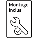 Comptoir d'accueil Come-In - 1 plateau en bois - droit - largeur 1600mm - blanc/hêtre