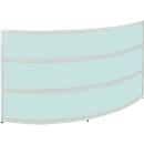 Comptoir Tool, rond, l. 1940 x P 850 x H 1100 mm, coloris hêtre/verre synthétique vert