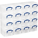 Conjunto organizador Really Useful Box, 16 cajas de 0,14 l, transparente, de PP