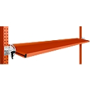 Console de rangement inclinable Manuflex, pour séries Universal ou Profi, profondeur utile 345 mm, pour largeur de table de 1750 mm, rouge orangé