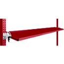 Console de rangement inclinable Manuflex, pour séries Universal ou Profi, profondeur utile 345 mm, pour largeur de table de 1750 mm, rouge rubis