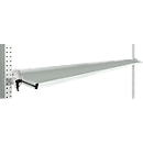 Console de rangement inclinable Manuflex, pour séries Universal ou Profi, profondeur utile 345 mm, pour largeur de table de 2000 mm, gris clair