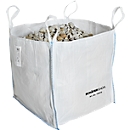 Container bag Big Bag, open top, up to 1.5 t, 4 lifting loops, 1 piece, W 900 x D 900 x H 900 mm, white