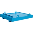 Container box CW 1, steel, for fixed container up to 10 m³, angle of inclination 5°, 2300 x 2030 x 560, RAL5012