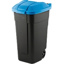 Container mit Deckel, anthrazit, Deckel blau