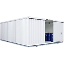 Container voor gevaarlijke stoffen SAFE Tank 3000, geïsoleerd, RAL 9002 grijswit, B 3050 x D 6520 x H 2520 mm