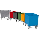 Container voor trajecttreinen type C 80, voor vaste stoffen, 3 hoog stapelbaar, capaciteit 0,8 m³, tot 1000 kg, gegalvaniseerd