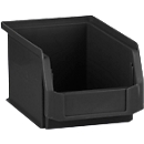 Contenedor abierto LF 221, conductivo ESD, negro, dimensiones externas L 234 x W 150 x H 122 mm, capacidad 2,7 L