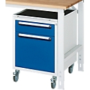 Contenedor con ruedas para base, cajón de 1 x 120 mm + 1 x 360 mm, con archivador colgante incluido