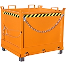 Contenedor con trampilla FB 1000, naranja