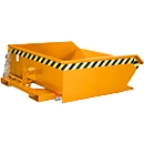 Contenedor de virutas Bauer SMGU 460, soldado estanco al aceite y al agua, 460 litros, naranja