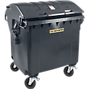 Conteneur à déchets MGB 1100 RD, plastique, couvercle rond, 1100 l, anthracite
