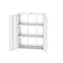 Conteneur à étagères BAUER CEN 29-2, acier, porte à deux battants, L 3175 x P 1500 x H 2980 mm, orange