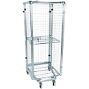 Conteneur métallique emboitable, type anti-vol, capacité de charge 500 kg, 1 tablette intermédiaire