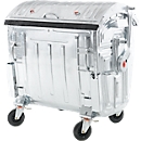 Conteneur poubelle, acier, 1100 L
