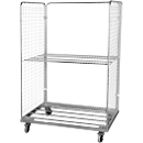Conteneur sur roulettes en acier 800 x 1200mm, 2 côtés