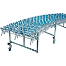 Convoyeur à petits rouleaux à ciseaux, largeur de convoyeur 400 mm, avec 3 supports