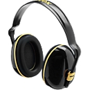Coquille anti-bruit K200 uvex, diélectrique, SNR 28 dB, longueur ajustable, orientable à 360°, noir/ocre
