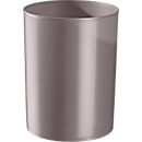 Corbeille à papier rondofix 18 litres, Ø 270 x H 336 mm, RAL 7036 gris platine
