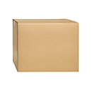 Corrugated cardboard folding boxes, double wall, 600 x 600 x 500 mm, brown