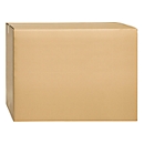 Corrugated cardboard folding boxes, double wall, 800 x 600 x 600 mm, brown
