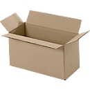 Corrugated cardboard folding boxes, single wall, 200 x 100 x 100 mm, brown
