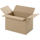 Corrugated cardboard folding boxes, single wall, 215 x 155 x 135 mm, brown