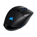 CORSAIR Gaming DARK CORE RGB PRO - Maus - optisch - 8 Tasten - kabellos, kabelgebunden - 2.4 GHz, Bluetooth 4.2 LE, USB 2.0