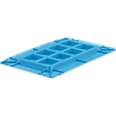 Couvercle C-KLT-D 64 PP, pour bacs pour petites pièces C-KLT, l. 600 x P 400 mm, bleu clair
