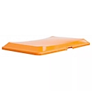 Couvercle empilable Cemo, pour bacs rectangulaires 400 l, capacité de charge jusqu'à 400 kg, orange