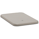 Couvercle plat pour bac rectangulaire, 100 L/200 L haut, gris