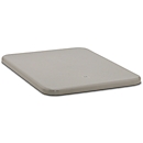 Couvercle plat pour bac rectangulaire, 550 L/700 L, gris