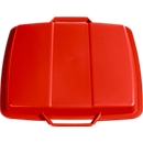 Couvercle pour poubelle de 90 litres, rouge