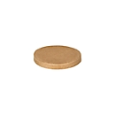 Couvercle Pure Papstar pour pots de Ø 60 mm, compostables, carton de fibres vierges, brun, 50 pièces