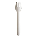 Couverts jetables Papstar Pure, fourchettes, L 155 mm, biodégradables, en papier certifié FSC®, blanc, 100 pièces